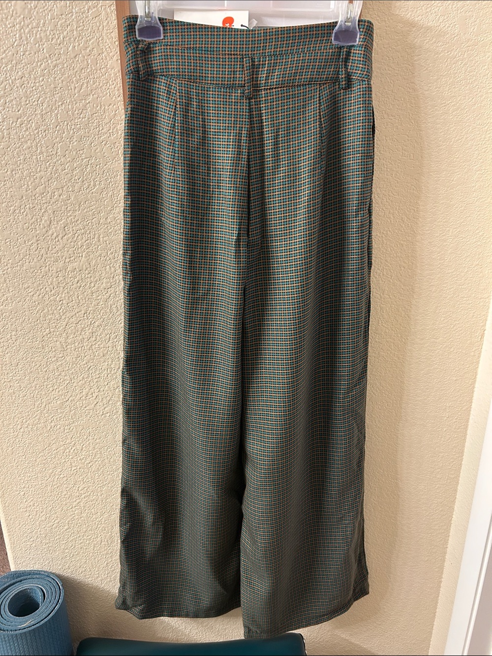 CIDER Womens Trousers Houndstooth High Waist Wide Leg pants Size S - Picture 8 of 15